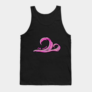 pink life wave Tank Top